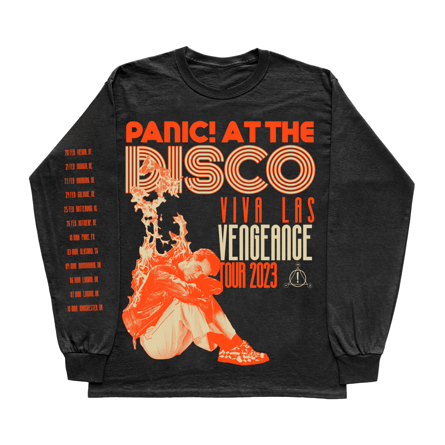 EU UK Flame Tour Long Sleeve Panic At The Disco UK