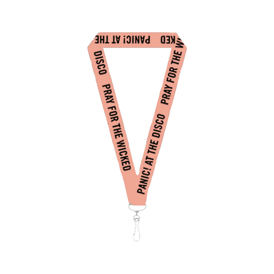 Peach Pray for the Wicked Lanyard